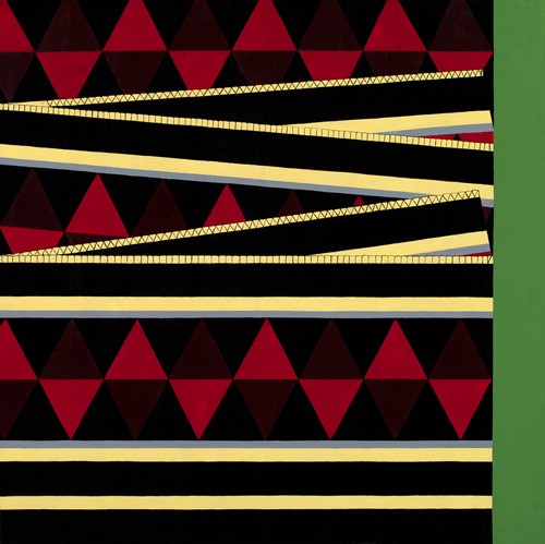 Ränder, Vinyl on panel, by Ann Makander